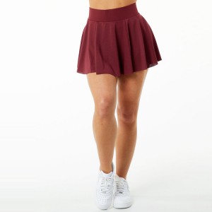 High Quality Custom  2 In 1 Compression Inner Shorts Mesh Golf Tennis Skirt For Women