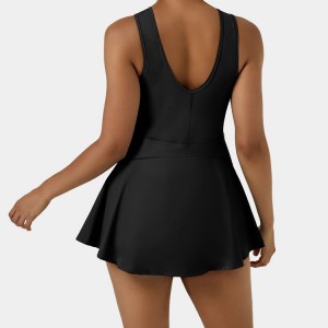 New Arrivals Custom Tennis Skirts U Back Flare Tennis Dress For Women With Lining
