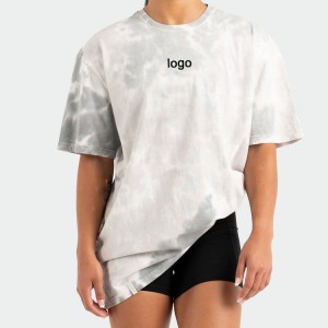Custom Shorts Sleeve 100%Cotton Tie Dye Oversize Unisex Fitness T Shirt For Women