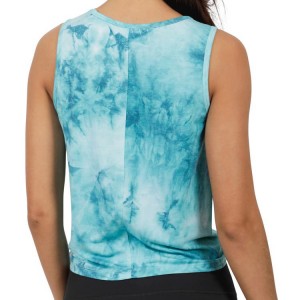Fashion Design Breathable Tie Front Women Tie Dye Gym Tank Tops Custom Printing