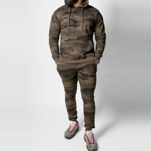 High Quality Cotton Polyester Custom Tracksuit Mens Camouflage Jogger Sweatsuit