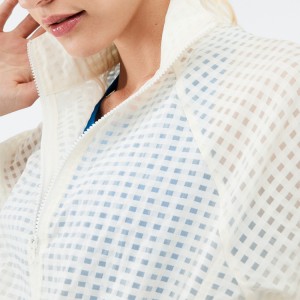 Fashion Design Active Wear Lightweight 100% Polyester Breathable Full Zipper Women Sports Jacket