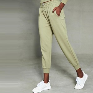 Custom Slim Fit Cotton Polyester Athletic Gym Wear Fitness Drawstring Waist Women Jogger Sweat Pants With Pocket