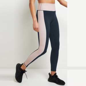 Wholesale Ladies Color Block High Waist Workout Custom Yoga Legging Pants For Women