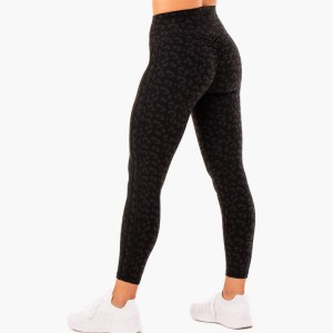 China Manufacture Leopard Printing High Waist Scrunch Gym Tights Yoga Leggings For Women