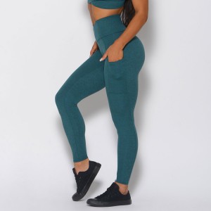 Wholesale Ladies Active wear Custom High Quality Fitness Yoga leggings High Waist v Cut Compression Gym Leggings for women