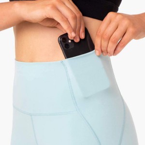OEM Manufacturer Polyester Spandex Women High Waist Pocket Gym Compression Yoga Leggings