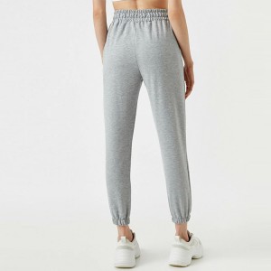 Hot Sell Skinny Slim Fit Side Pocket Elastic Waist Women Cotton Jogging Sweatpants