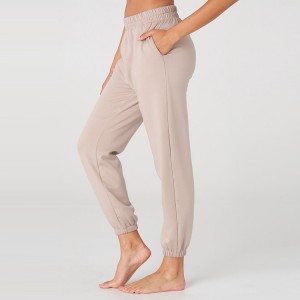 Skinny Cotton Spandex Custom Logo Sweat Pants Elastic Waist Joggers For Women