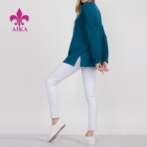 High Quality Oversized Blank Custom Design Long Sleeve Plain T Shirts For Women
