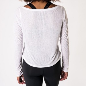 High Quality Breathable Athletic Plain Fitness Long Sleeve Women T Shirts Custom Printing