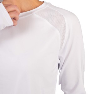 Fitness Workout Mesh Back Women Thumb Hole Long Sleeve Gym T Shirts Custom Printing