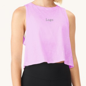 High Quality Stretchable Low Armhole Summer Gym Crop Tank Tops Custom Logo For Women