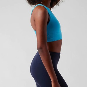 High Stretch Nylon Custom Long Line One Shoulder Sexy Yoga Sports Bra For Women