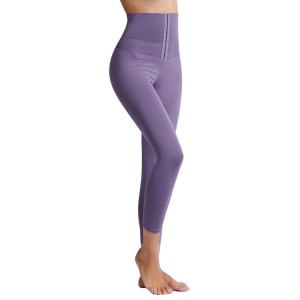 Wholesale Sports Fitness Women Gym Tights High Waistband Corset Yoga Pants With Pocket