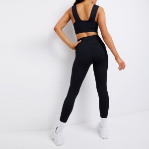 High Quality Customized Design High Waist Workout Fitness Set Two Piece Yoga Suits For Women
