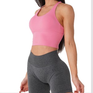 China Manufacturer Sexy Back Cross Strap Custom Fitness Yoga Sports Bra For Women