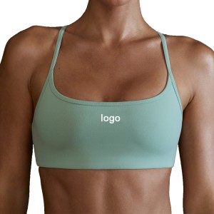 High Quality Sweat Wicking Sexy Back Cross Strap Workout Fitness Push Up Yoga Bra For Women