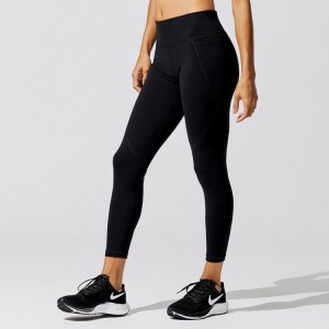 Hot Sell Breathable Polyester High Waist Womens Workout Compression Leggings With Pockets