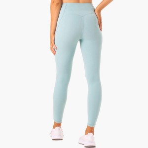 OEM Manufacturer Polyester Spandex Women High Waist Pocket Gym Compression Yoga Leggings