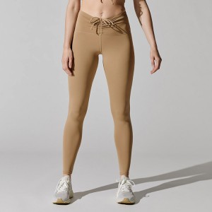 Eco Friendly Adjust Waistband Gym Tights Custom Women Yoga Leggings Pants