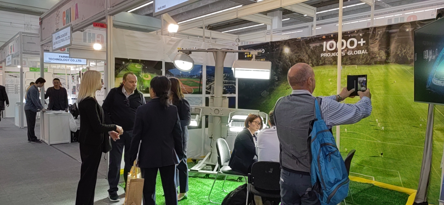 On our first day at the Light + Building, we had a lot of visitors to AIKO Lighting’s booth