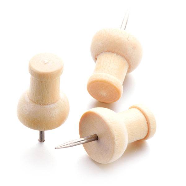 High Quality for Manufacturing Binder Clips - Wood Push Pins – Aiven