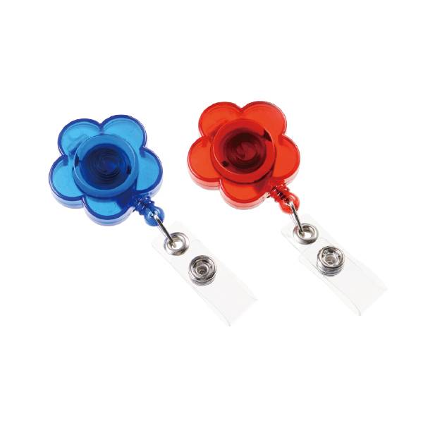 Personlized ProductsLineal Binder Clips - Flower Retractable ID Card Reel with PVC Strip – Aiven