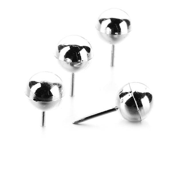 Factory source Factory Badge Clips - Silver Round Push Pins – Aiven