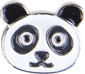 Reißzwecke aus Kunststoff in Panda-Form