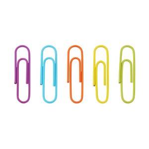 Color Vinyl Coated Paper Clips in Color Box