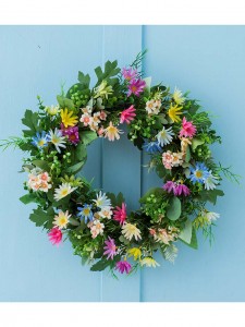 Mga Wreath sa Ting-init para sa Front Door, Mabulukon nga Daisy Spring Door Wreath Summer Wreath, Spring Wreaths para sa Front Door sa gawas, Handmade Spring & Summer Dekorasyon para sa Panimalay, Artipisyal nga Wreaths