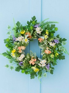 Summer Wreaths for Front Door, Colorful gerbera daisy Spring Door Wreath Summer Wreath, Spring Wreaths for Front Door Outside,  Handmade Spring & Summer Decorations for Home, Artificial Wreaths