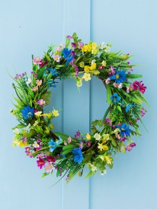Karangan Bunga Buatan Karangan Bunga Musim Semi dan Musim Panas untuk Dekorasi Rumah Jendela Pintu Depan dan Perayaan Festival