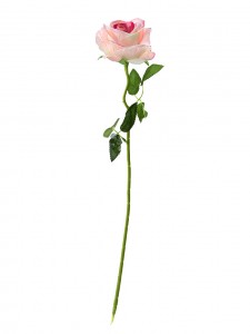 Tianjin Factory Wholesale Single Velvet Rose Flowers Order Price-gule stem ZA3017003