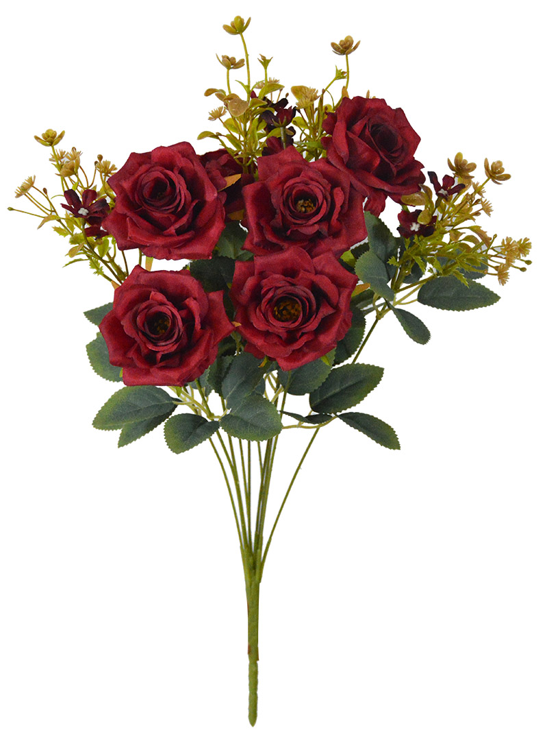 Buket Bunga Mawar Sutra Buatan untuk Dekorasi Pernikahan Rumah