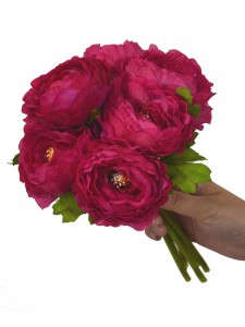 Buket svilenog cvijeća od umjetnog božura za vjenčanje, uređenje kućnog vrta