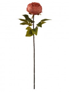פרחים מלאכותיים אדמונית ורד ומשי עם עלים ירוקים למרכזי חתונה עשה זאת בעצמך זרי כלה טקס מסיבת זר קישוט-גזע אדמונית-LU3017001