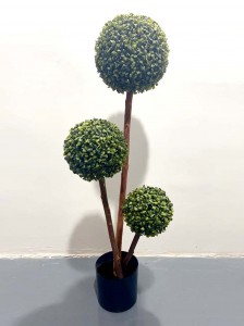 Manufacturer For Fake Palm Trees - Artificial Boxwood Topiary Tree Double Ball Fake Leave Potted Plants for Indoor Outdoor Farmhouse Decor Green-bonsai XY5230147/XY5230148/XY5230149/XY5230150 R...