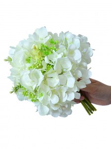 Hortensien-Seidenblumen mit Wildblumen aus Kunststoff für Zuhause, Hochzeit, Party, Geschäft, Babyparty, Brautparty, Blumensträuße, Tischdekoration