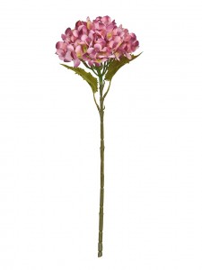Bunga Hydrangea Buatan Kepala Hydrangea Sutera dengan Batang untuk Hiasan Perkahwinan Rumah DIY-semburan Hydrangea XG3017002