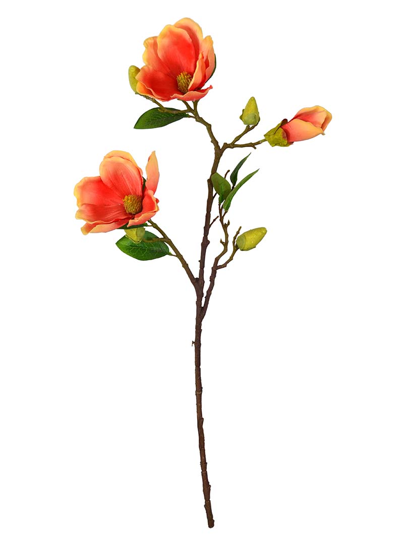 Real Touch Artificial Magnolia Flowers for Foral Arrangements, Gift Wrapping, Bouquets, Home and Office Decor-magnolia spray-LU3017052