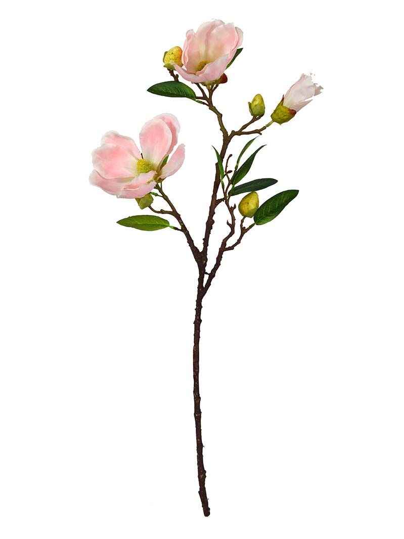 Real Touch Artificial Magnolia Flowers for Foral Arrangements, Gift Wrapping, Bouquets, Home and Office Decor-magnolia spray-LU3017052