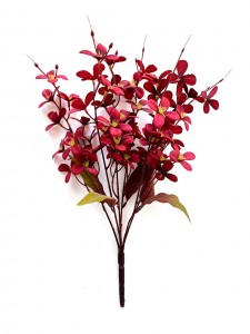 פרחי סחלב משי מלאכותי, זר פרחים מלאכותי פרחי סחלב מלאכותי עבור מקורה חיצונית חג המולד משרד ביתי עיצוב-זר סחלב BA3017011