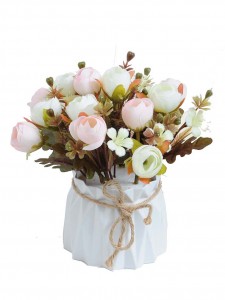 કૃત્રિમ ફૂલો સિલ્ક ફૂલો નકલી ડેઝી ફૂલો લગ્ન ફ્લોરલ ડેકોર-પોટેડ ફૂલ YA0625043