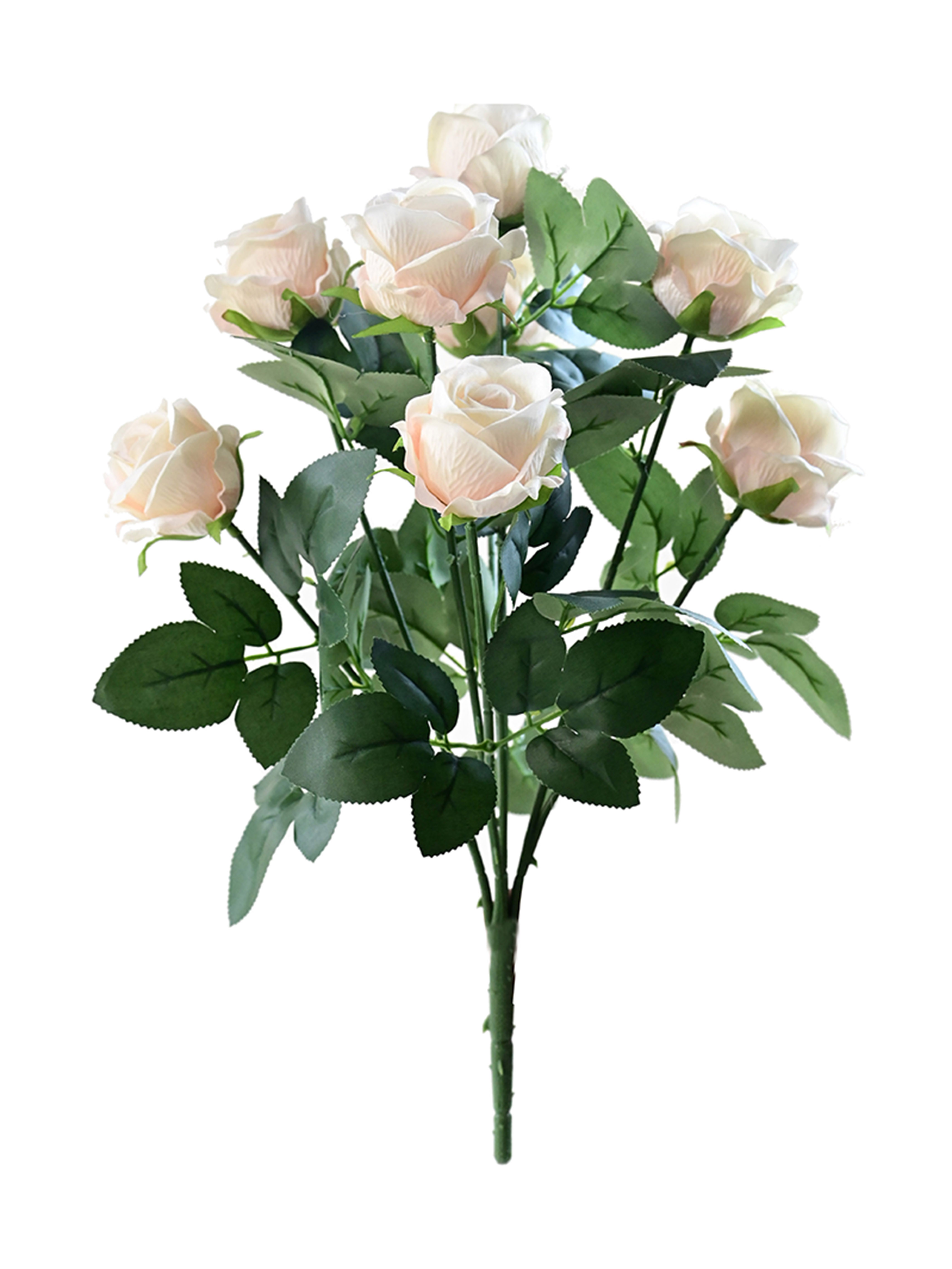 ດອກກຸຫລາບທຽມ 9 ຫົວ Faux Roses Velvet ດອກໄມ້ສໍາລັບ Wedding Bouquets ຫນ້າທໍາອິດຫ້ອງການສວນພັກ Centerpiece Decoration