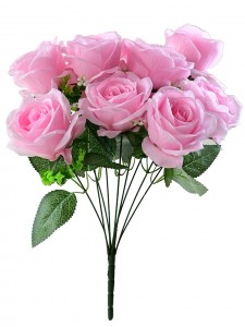 10 Heads Artificial Flowers Rose Bouquet Silk Rose Bouquet Wedding Home Office Floral Decor