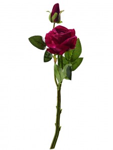 Artificial Velvet Roses Fake Rose Silk Flowers with Stem Floral Gift for Wedding Arrangement Party Home Decor-rose spray-ZA3017002
