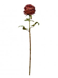 Lipalesa tsa Faux Artificial Single Rose tse nang le Matheba a Matelele bakeng sa Lehae la Lechato Centerpieces Decorations-rose stem YA3017002