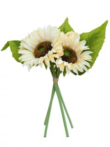 Artificial 4 zvidimbu bouquet sunflowers for Home party uye yemuchato tafura centerpieces